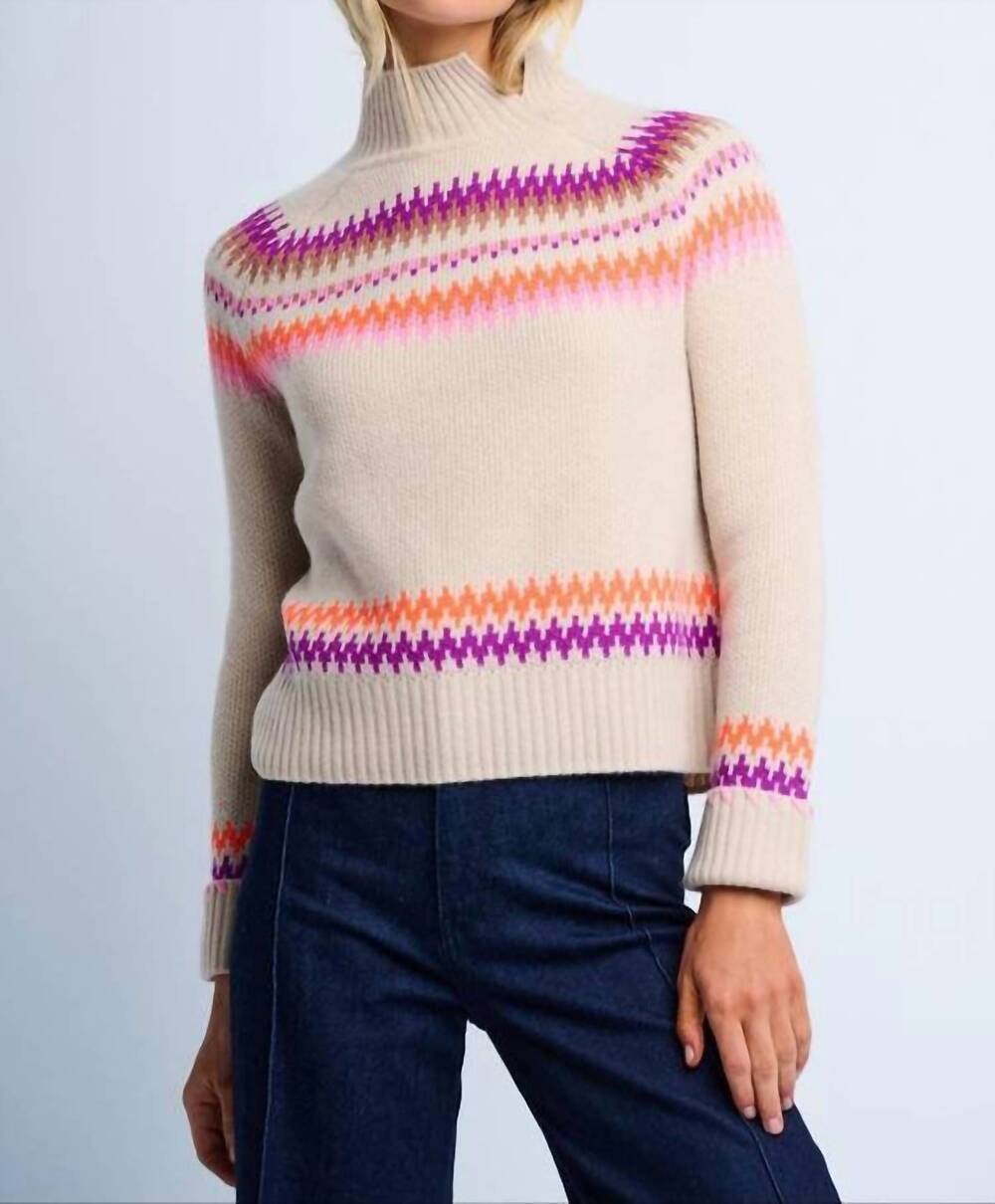 NEW LISA TODD fireside sweater in latte